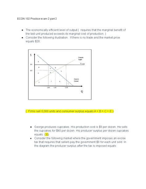 ECON 102 Exam 2 Part 2 ECON 102 Practice Exam 2 Part 2 The