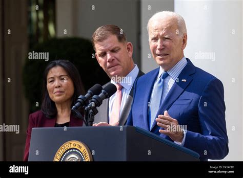 Us President Joe Biden Announces That The Rail Companies And Unions