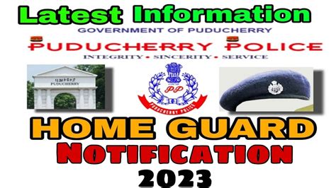 Puducherry Police Home Guard Post Notification Youtube