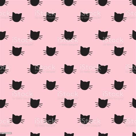 Hand Drawn Cats Vector Seamless Pattern Stock Illustration Download Image Now Domestic Cat