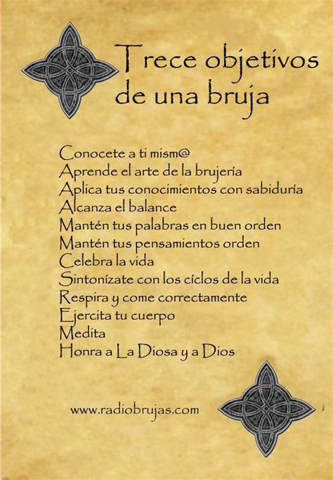 Trastos De Bruja Trece Objetivos De Una Bruja Libro De Las Sombras