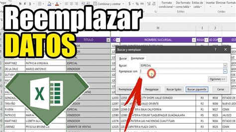 Como Reemplazar Datos En Excel Youtube