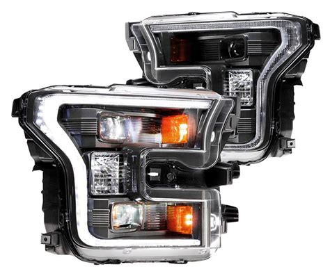 Morimoto Xb Hybrid Black Drl Bar Projector Led Headlights For Ford F