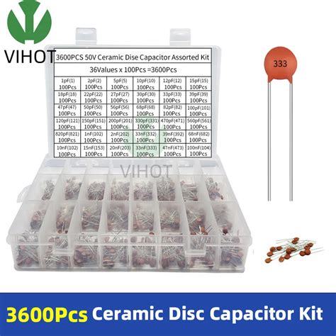 Pcs High Voltage Ceramic Disc Capacitor Assorted Kit Values