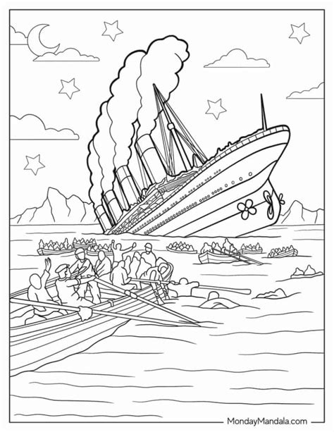 Titanic Lifeboat Coloring Pages Coloring Pages