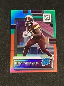 Brian Robinson Jr Donruss P Optic Preview Red Green Psa