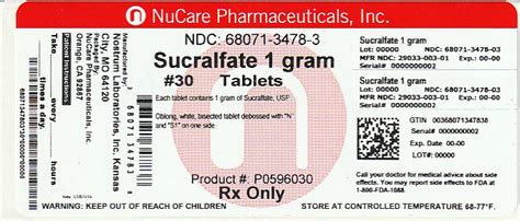 Sucralfate Tablets Usp 1 Gram