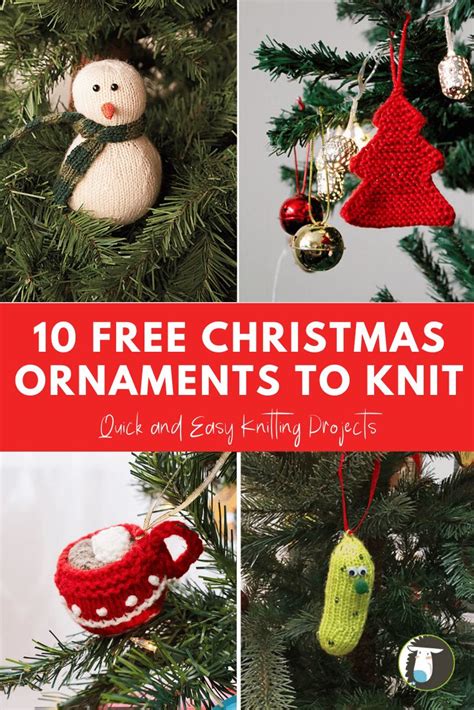 10 Free Christmas Ornament Knitting Patterns — Blog Nobleknits Knitted Christmas Decorations