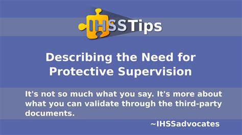 Describing The Need For Protective Supervision IHSS Tips YouTube