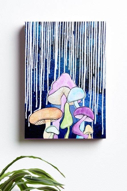 Mushroom Drip Canvas Art Earthbound Trading Co Earthbound Trading