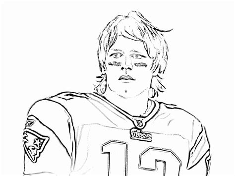 Tom Brady Patriots Coloring Pages Coloring Pages