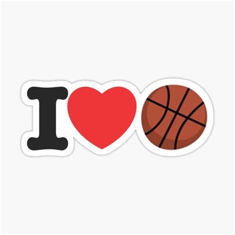 Sammeln Seltenes I Love Basketball Car Bumper Sticker Decal 5 X 5