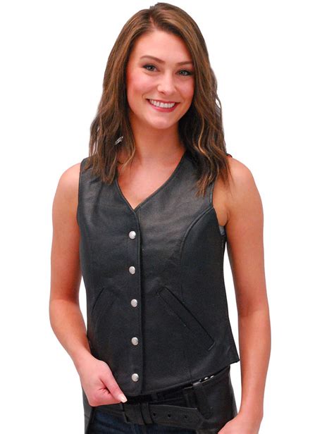 Womens Classic Leather Vest Vl104sp Jamin Leather®