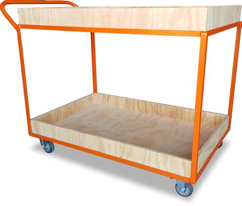 Order Picking Trolley 2 Shelf Plywood Order Picking Trolleys