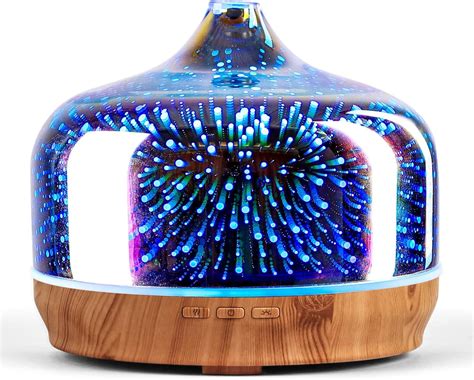 Porseme 500ml Essential Oil Diffuser 3d Glass Aromatherapy Ultrasonic