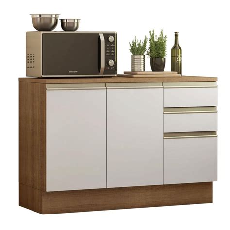 Mueble De Cocina Para Fregadero Madesa Glamy 120 Cm 2 Puertas Y 3