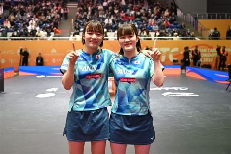 大藤沙月横井咲桜ペア、張本美和木原美悠ペア下して金メダル獲得＜ittfアジア卓球選手権2024＞ 卓球メディア｜rallys（ラリーズ）