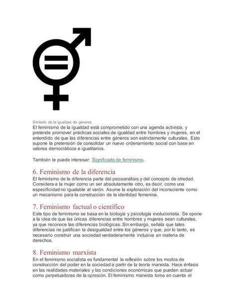 Tipos De Feminismo Pdf