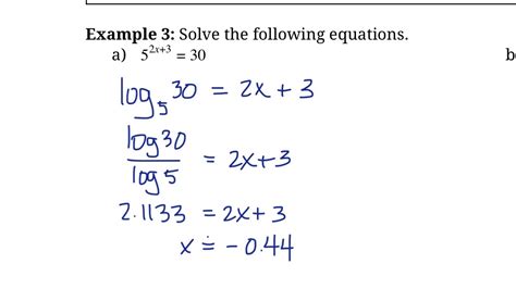 Solving Log And Exponential Equations