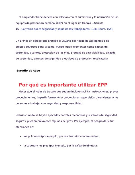 Calam O El Empleador Tiene Deberes En Relaci N Con El Suministro Y La