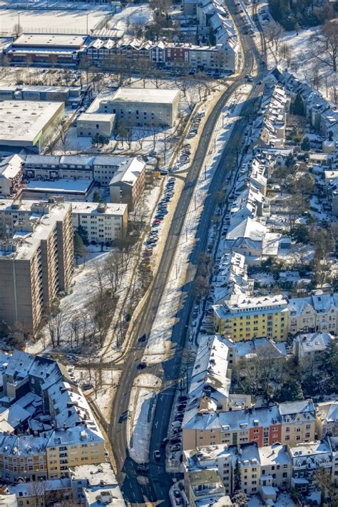 Mülheim an der Ruhr aus der Vogelperspektive Winterluftbild