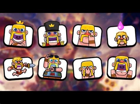 ALL Barbarian Emotes In Clash Royale YouTube