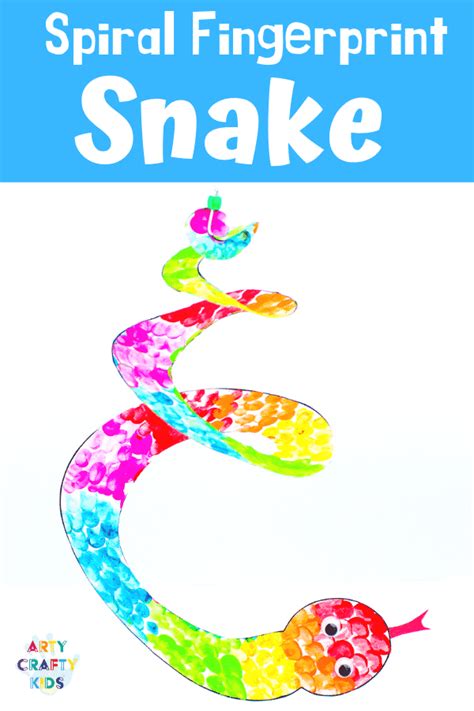 Printable Spiral Snake Mobile Craft - Arty Crafty Kids