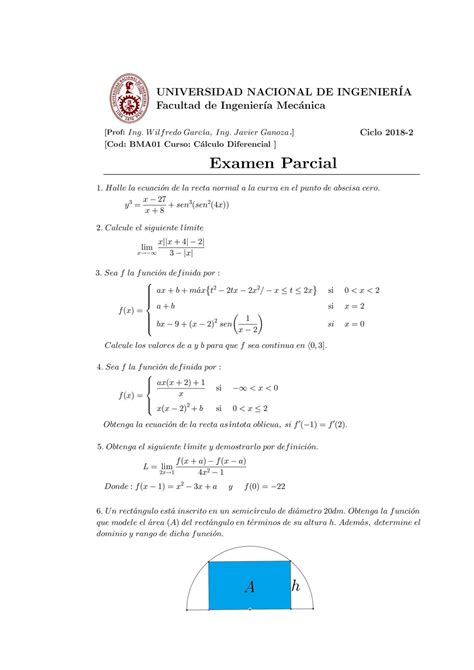 Parcial Uni Fim Cálculo Integral Studocu