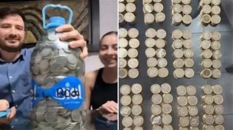 Una madre ahorra una increíble cantidad de monedas para ayudar a pagar