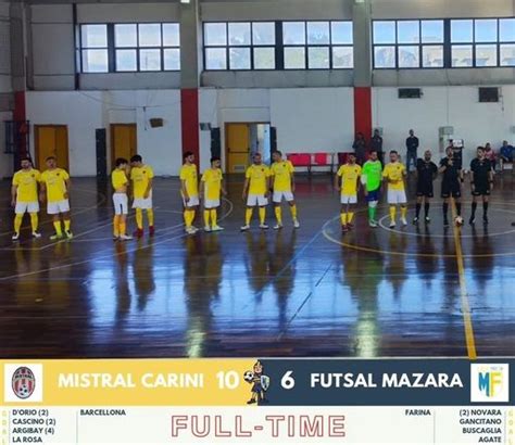 Prima sconfitta per il Futsal Mazara adesso il Carini è secondo a 3