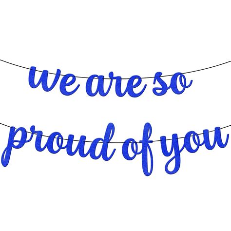 Felt We Are So Proud Of You Banner Graduation Decorations Etsy