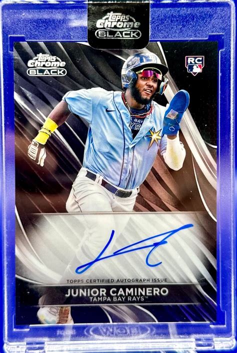 Topps Chrome Black Junior Caminero Rookie Rc Auto Autograph Cba