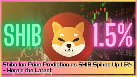 Shiba Inu Price Prediction As SHIB Spikes Up 1 5 Heres The Latest