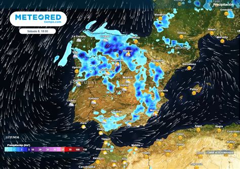 Este sábado la DANA dejará un gran arco de tormentas que barrerá