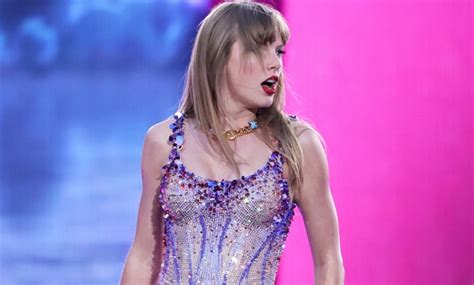 Taylor Swift Shines In A Jeweled Versace Bodysuit And Christian Louboutin Boots On Her Eras Tour