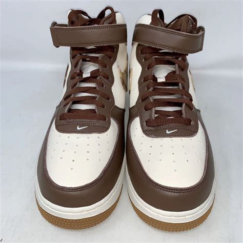 Nike Air Force 1 Mid Plaid Cacao Wow Brown Sneakers Size 12 5 Bnib Dv0792 100 Ebay