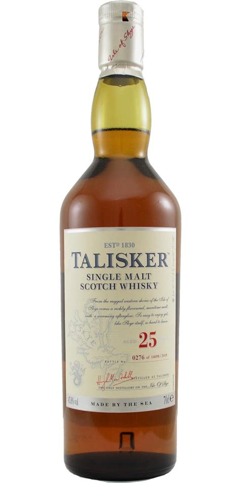 Talisker 25 Year Old Ratings And Reviews Whiskybase