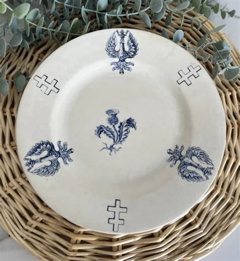 Assiette Plate En Fa Ence De Luneville Service Imp Ratrice Eug Nie