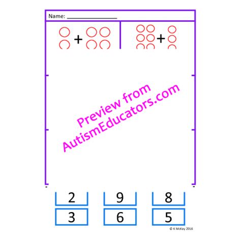 Cut And Paste Addition 1 10 Worksheets