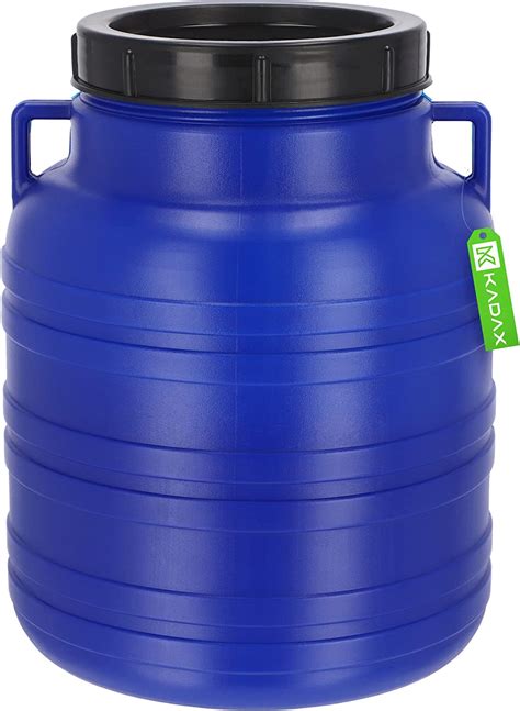 Kadax Plastic Barrel L Large Water Container With Lid