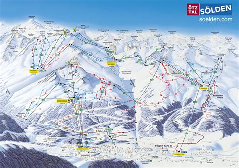 Full size piste map for Solden