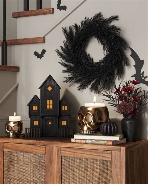 Halloween Wooden Light Up Haunted Curated On LTK Spooky House