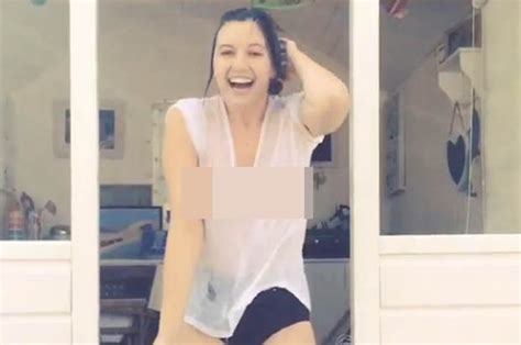 Daisy Lowe Flashes Boobs Going Braless For Ice Bucket Challenge Daily Star