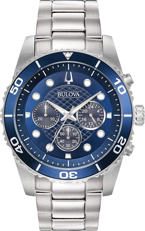 Bulova Men S Sport Collection Blue Chronograph Watch Model A