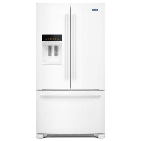 Maytag 247 Cu Ft French Door Refrigerator With Ice Maker White Energy Star At