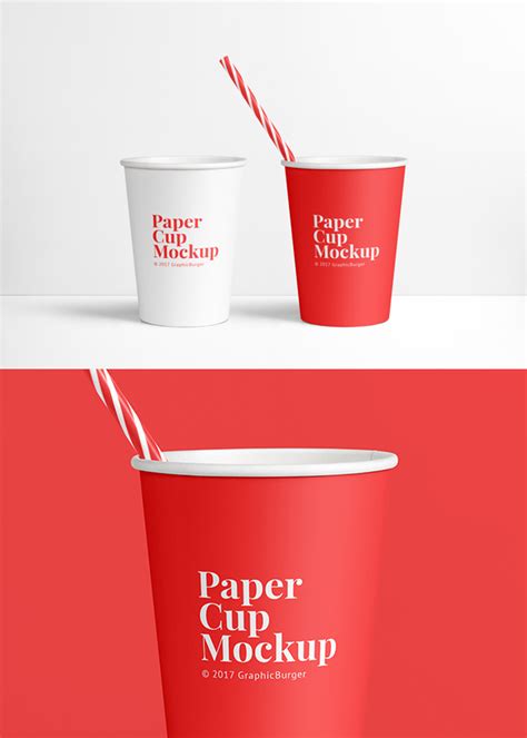 Paper Cup MockUp PSD | GraphicBurger