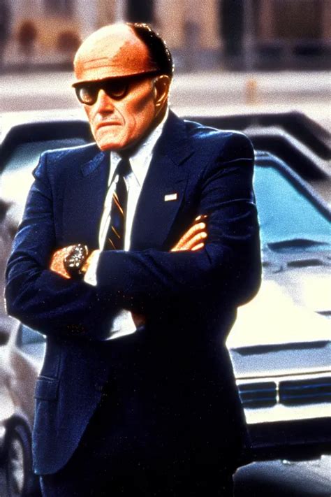 Rudy Giuliani In Robocop Movie Shootout Scene Stable