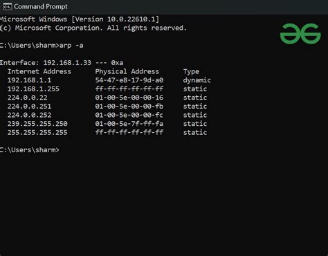 What Is Mac Address Table Geeksforgeeks