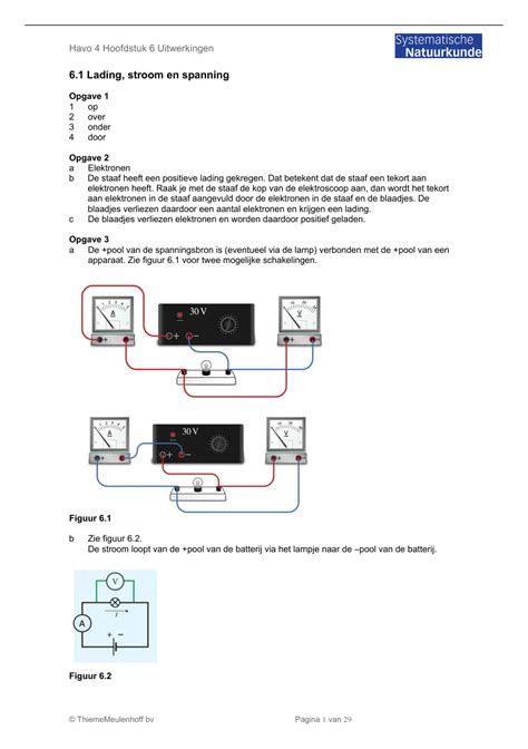 Samenvatting Systematische Natuurkunde Havo Hoofdstuk Elektriciteit