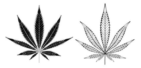 Marijuana Leaf Stencil Illustrations, Royalty-Free Vector Graphics ...